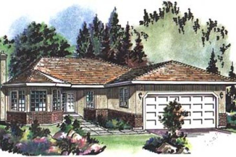 Architectural House Design - Traditional Exterior - Front Elevation Plan #18-9151