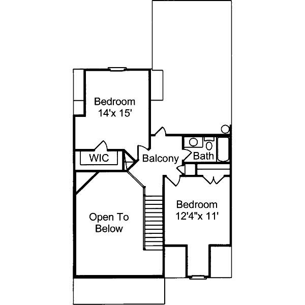 Cottage Floor Plan - Upper Floor Plan #37-164