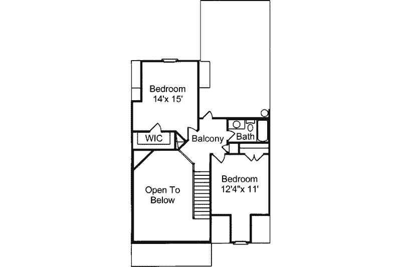 Home Plan - Floor Plan - Upper Floor for Cottage House Plan #37-164 - 4 bed, 3 bath