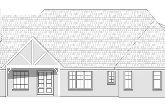 Exterior - Rear Elevation for Country House Plan #932-64 - 3 bed, 2.5 bath