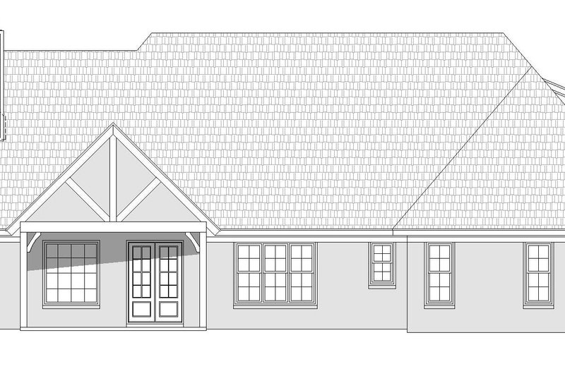 House Blueprint - Exterior - Rear Elevation for Country House Plan #932-64 - 3 bed, 2.5 bath