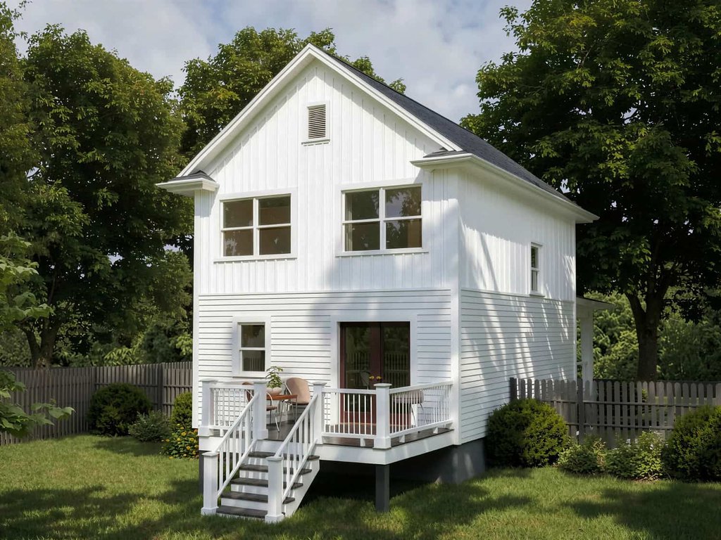 Exterior - Rear Elevation 1 for Craftsman House Plan #79-311 - 3 bed, 2.5 bath