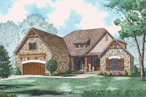 Ranch Exterior - Front Elevation Plan #923-89