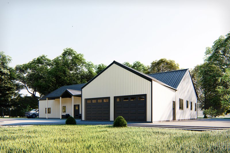 Home Plan - Exterior - Other Elevation 4 for Barndominium House Plan #1107-18 - 4 bed, 4.5 bath