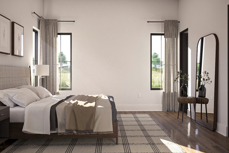 Home Plan - Interior - Master Bedroom for Barndominium House Plan #455-459 - 2 bed, 2 bath