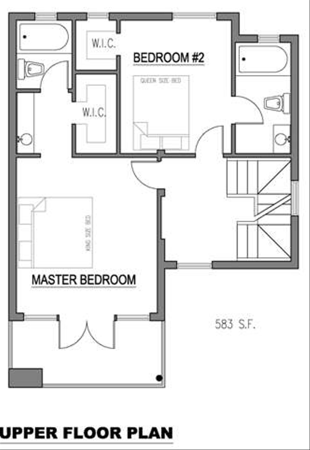 Modern Style House Plan - 2 Beds 3 Baths 1612 Sq/Ft Plan #512-2 ...