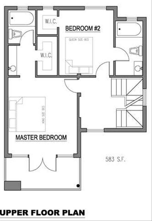 Modern Floor Plan - Upper Floor Plan #512-2