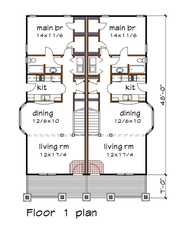 Architectural House Design - Traditional Floor Plan - Main Floor Plan #79-245