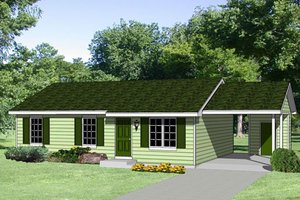 Ranch Exterior - Front Elevation Plan #116-167
