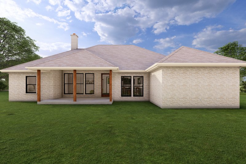 House Design - Exterior - Rear Elevation for Traditional House Plan #1127-8 - 3 bed, 2 bath