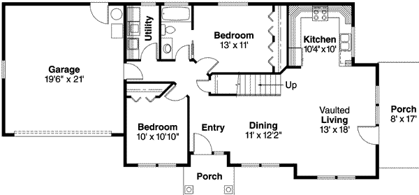 Home Plan - Craftsman Floor Plan - Main Floor Plan #124-565