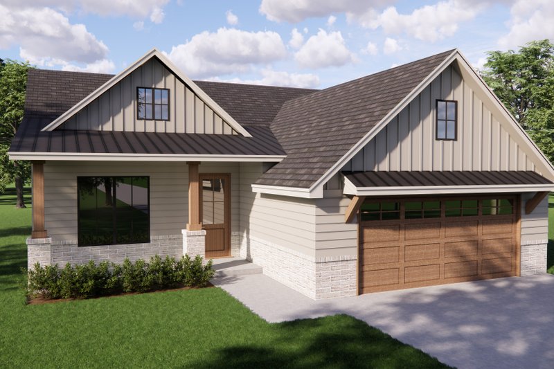 Dream House Plan - Exterior - Front Elevation 3 for Farmhouse House Plan #1119-9 - 3 bed, 2 bath