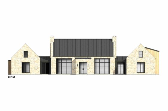Exterior - Front Elevation 5 for Modern House Plan #1096-24 - 4 bed, 4.5 bath