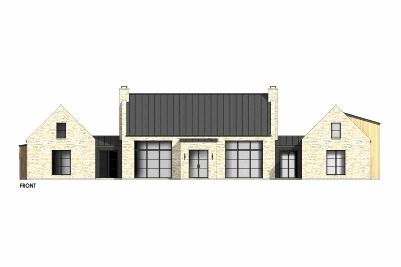 House Plan Design - Exterior - Front Elevation 5 for Modern House Plan #1096-24 - 4 bed, 4.5 bath