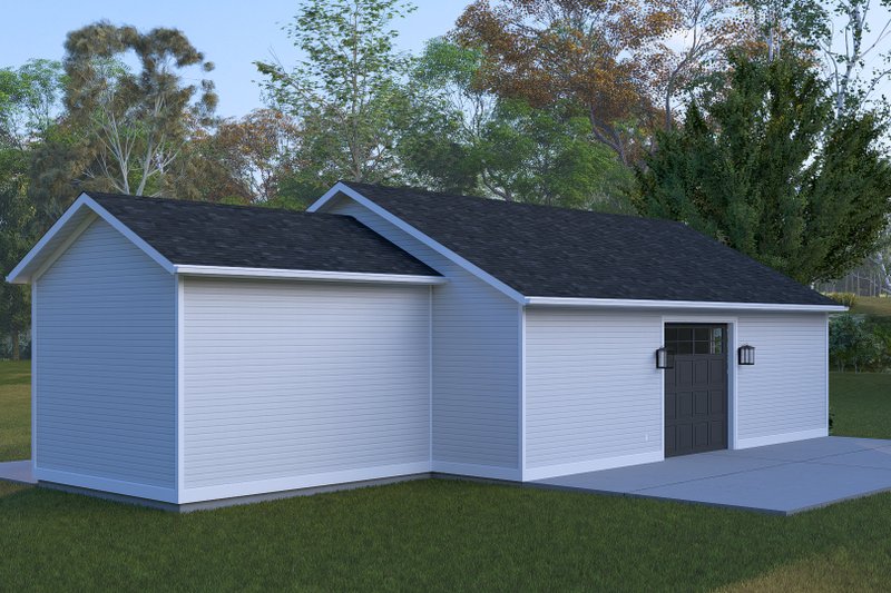 House Blueprint - Exterior - Rear Elevation 4 for Traditional House Plan #1060-480, 0 bath