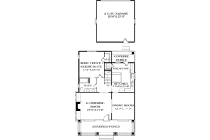 Floor Plan - Main Floor for Bungalow House Plan #453-73 - 3 bed, 3 bath