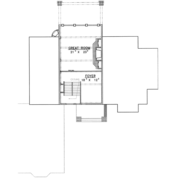 Home Plan - Bungalow Floor Plan - Upper Floor Plan #117-386
