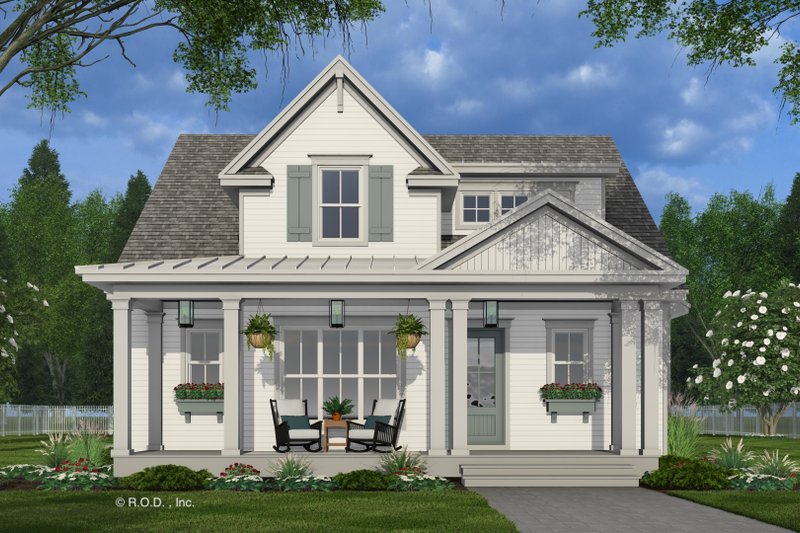 House Blueprint - Exterior - Front Elevation 4 for Farmhouse House Plan #51-1283 - 3 bed, 3.5 bath
