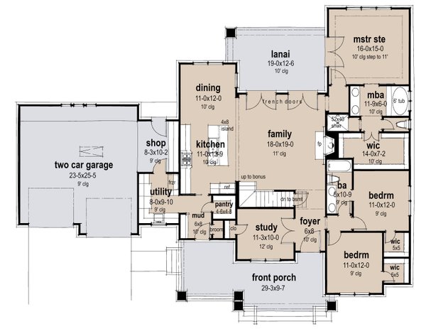 Architectural House Design - Cottage Floor Plan - Main Floor Plan #120-289