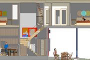 Modern Style House Plan - 2 Beds 2 Baths 1000 Sq/Ft Plan #905-5 