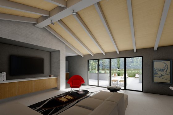 Interior - Family Room for Modern House Plan #449-15 - 3 bed, 3.5 bath