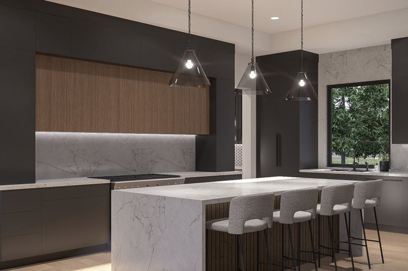 House Blueprint - Interior - Kitchen for Modern House Plan #455-771 - 3 bed, 2.5 bath