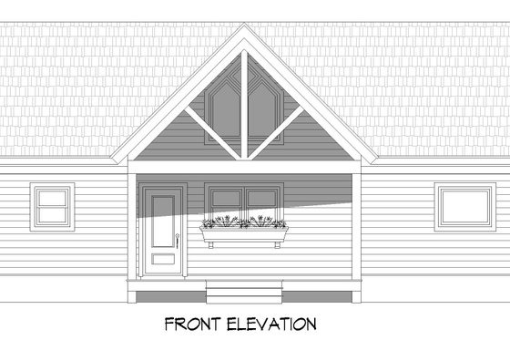 Exterior - Front Elevation 3 for Contemporary House Plan #932-915 - 2 bed, 2 bath