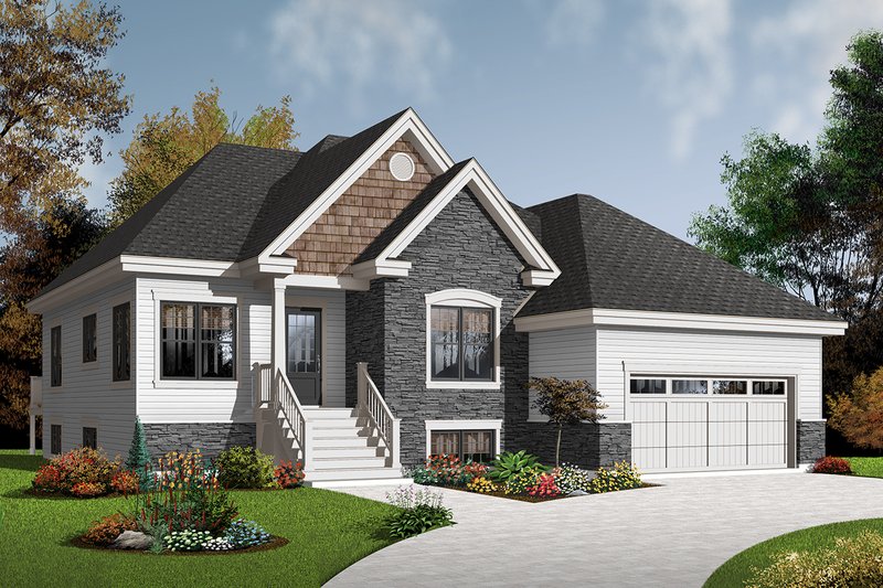 Architectural House Design - Exterior - Front Elevation 3 for Country House Plan #23-2526 - 2 bed, 1 bath