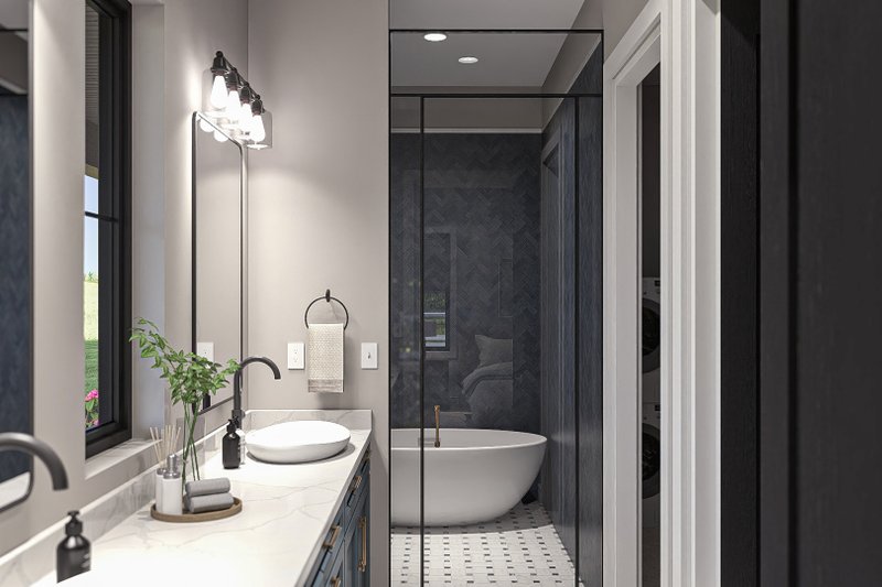 Home Plan - Interior - Master Bathroom for Barndominium House Plan #455-384 - 3 bed, 2.5 bath