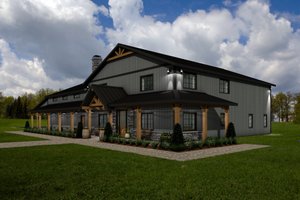 Exterior - Front Elevation 3 for Barndominium House Plan #1084-11 - 3 bed, 2.5 bath