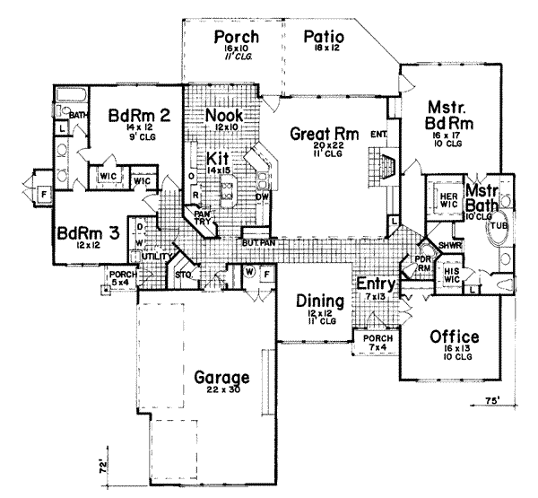 House Plan Design - Floor Plan - Main Floor Plan #52-133