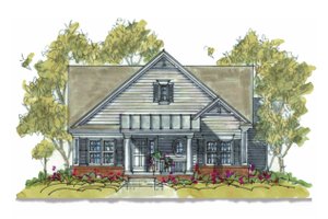 Cottage Exterior - Front Elevation Plan #20-1208