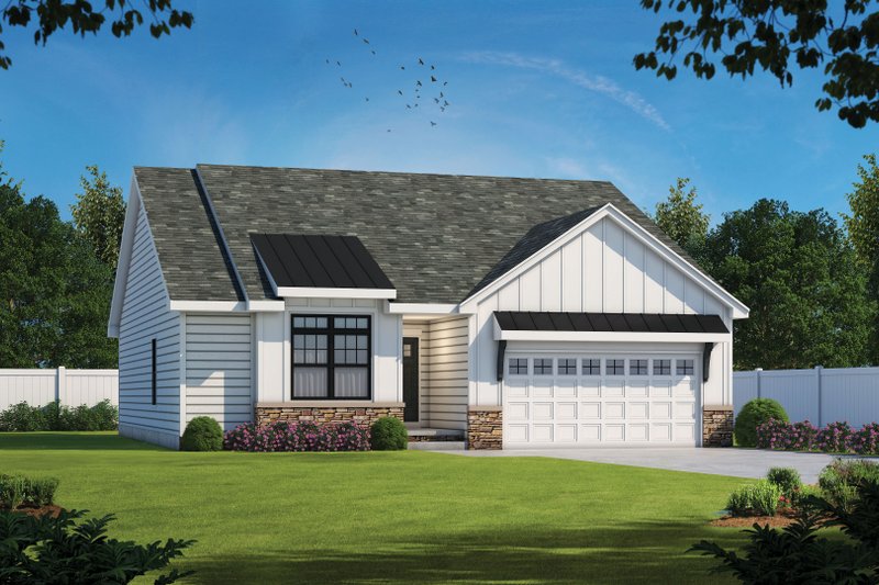 Dream House Plan - Farmhouse Exterior - Front Elevation Plan #20-2354