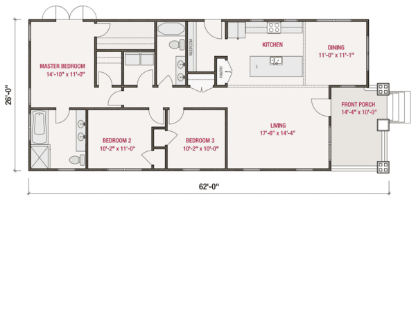 Craftsman Floor Plan - Main Floor Plan #461-55