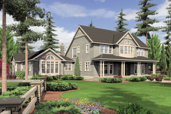 Exterior - Front Elevation 4 for Country House Plan #48-237 - 4 bed, 4.5 bath