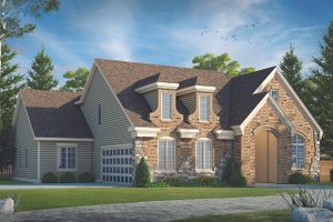 European Exterior - Front Elevation Plan #20-2283