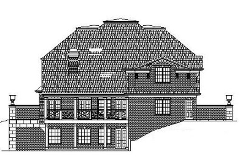 Home Plan - Exterior - Rear Elevation 3 for Classical House Plan #119-253 - 5 bed, 3.5 bath