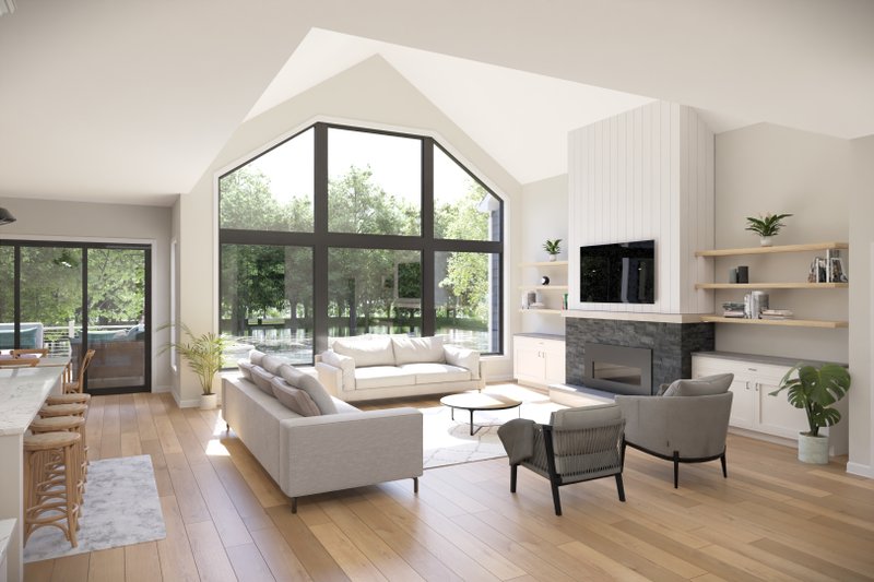 House Blueprint - Interior - Family Room for Farmhouse House Plan #1089-45 - 3 bed, 2.5 bath
