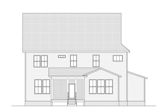 Exterior - Rear Elevation for Traditional House Plan #1080-2 - 5 bed, 4.5 bath
