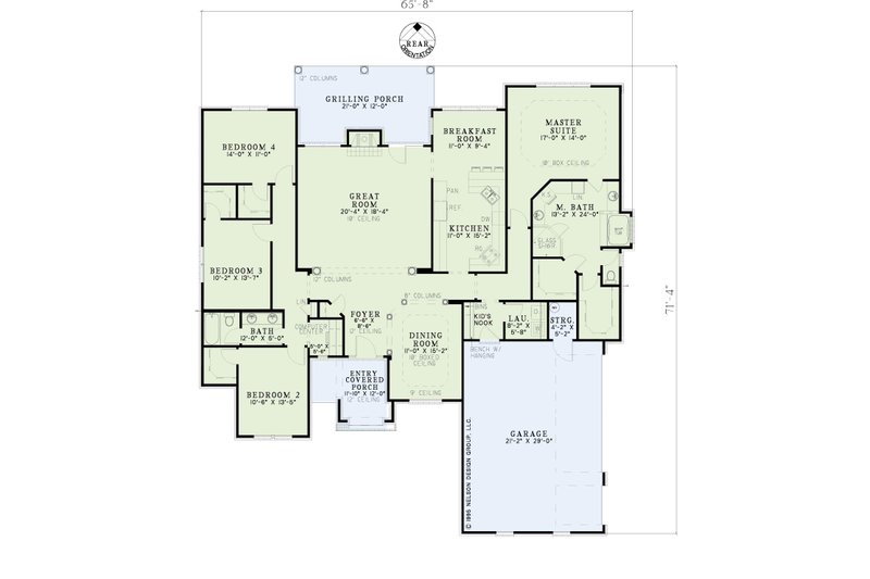 Dream House Plan - Floor Plan - Main Floor for Traditional House Plan #17-2171 - 4 bed, 2 bath