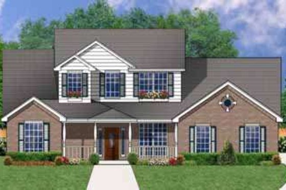 Exterior - Front Elevation for Traditional House Plan #62-142 - 3 bed, 2.5 bath
