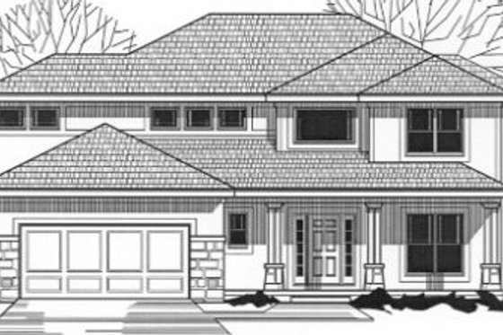 Exterior - Front Elevation for Traditional House Plan #67-809 - 4 bed, 3 bath