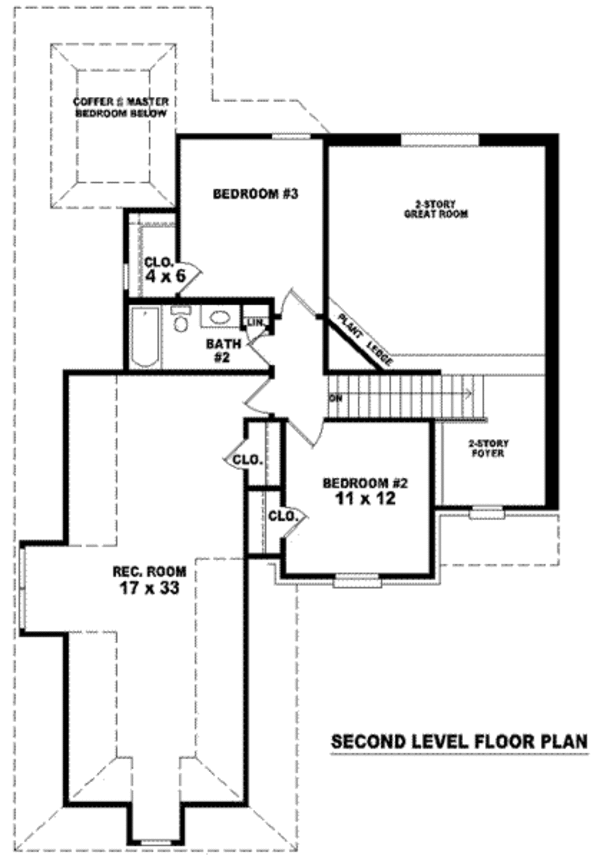 European Floor Plan - Upper Floor Plan #81-761