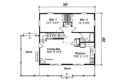 Cabin Style House Plan - 2 Beds 1 Baths 1090 Sq/Ft Plan #312-877 