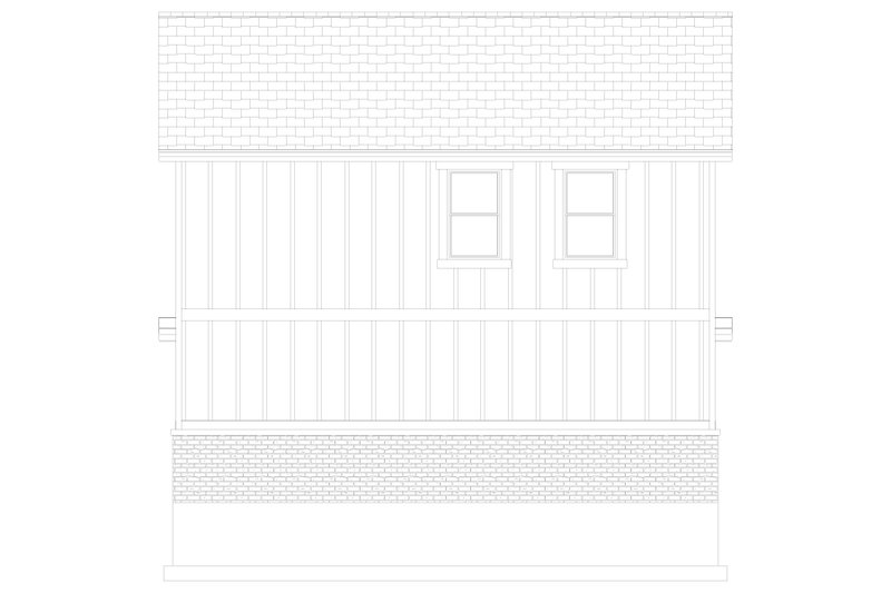 Home Plan - Exterior - Rear Elevation 1 for Traditional House Plan #1060-380 - 2 bed, 1 bath