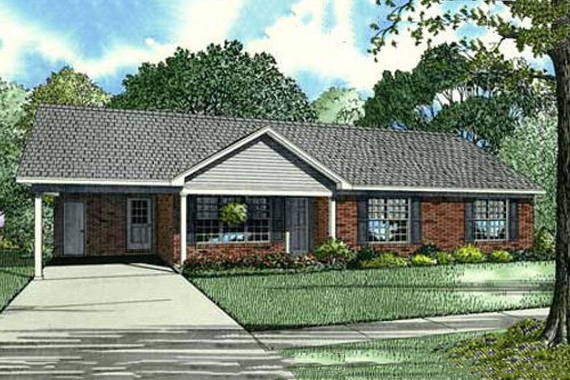 Home Plan - Southern Exterior - Front Elevation Plan #17-2353