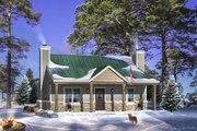 Cabin Style House Plan - 1 Beds 1 Baths 756 Sq/Ft Plan #22-617 