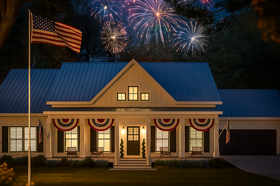 Exterior - Front Elevation 4 for Farmhouse House Plan #44-279 - 3 bed, 2 bath