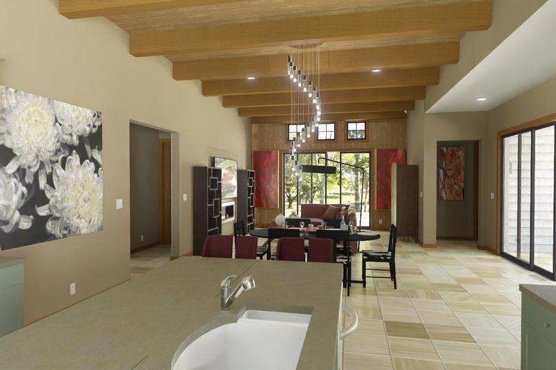 House Blueprint - Interior - Family Room for Country House Plan #1126-3 - 3 bed, 3 bath