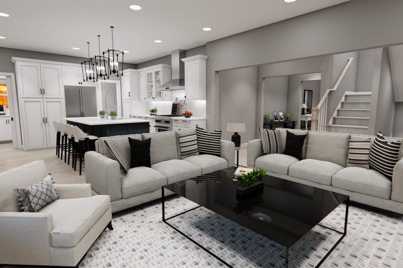 Home Plan - Interior - Family Room for Craftsman House Plan #51-1368 - 4 bed, 3.5 bath